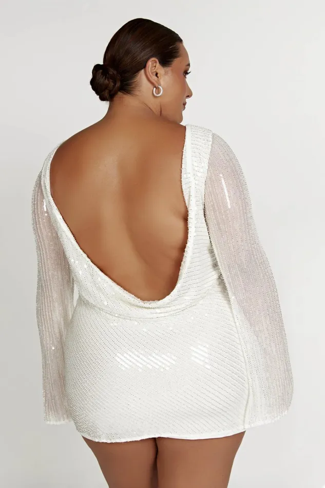 Dresses Women Meshki Nala Sequin Mini Dress 8211 White