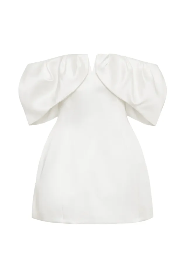 Dresses Women Meshki Portia Off Shoulder Satin Corset Dress 8211 White