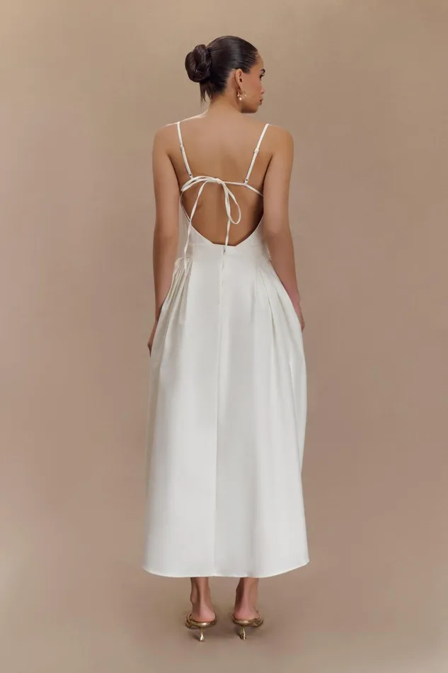 Dresses Women Meshki Rebecca Cotton Midi Dress 8211 White