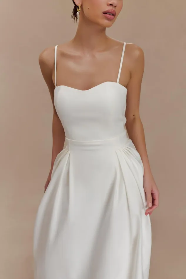 Dresses Women Meshki Rebecca Cotton Midi Dress 8211 White