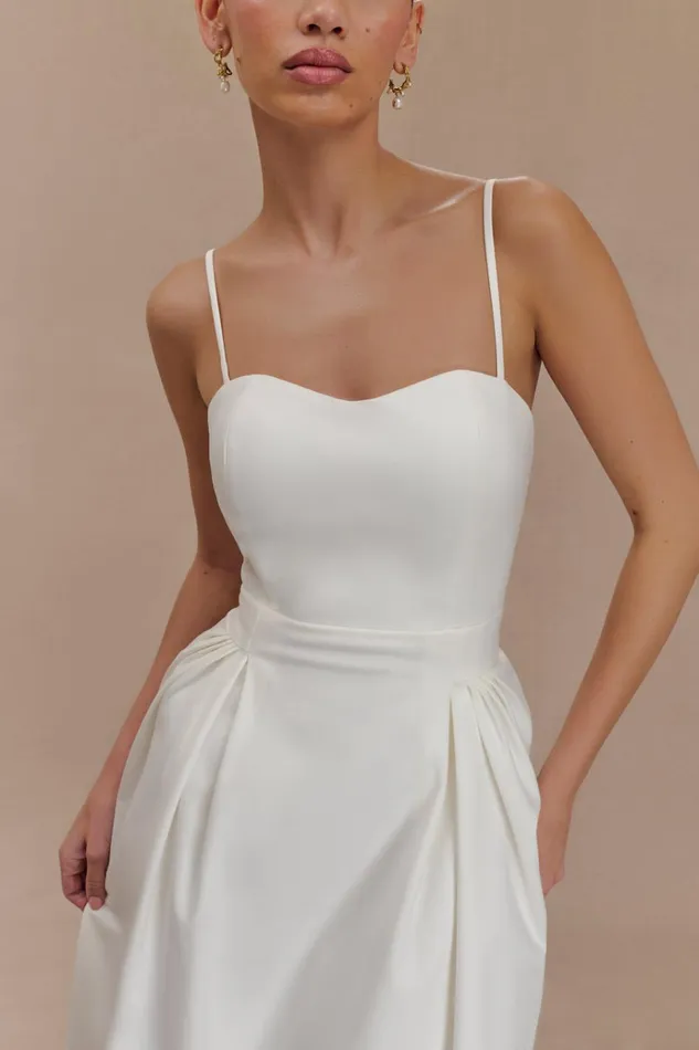 Dresses Women Meshki Rebecca Cotton Midi Dress 8211 White