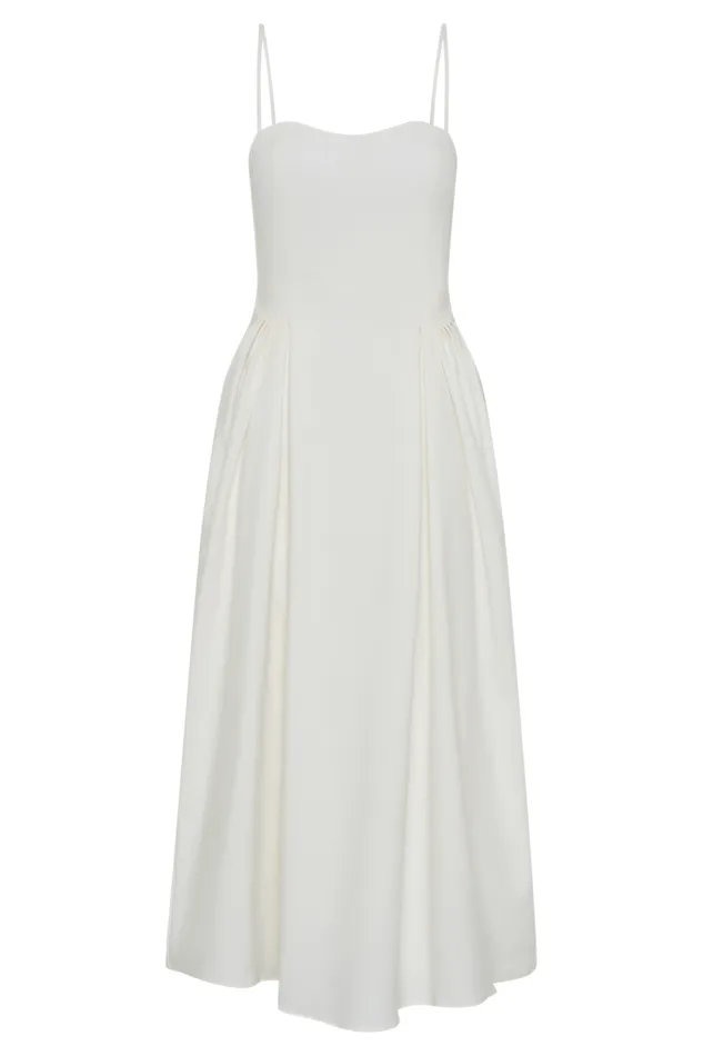 Dresses Women Meshki Rebecca Cotton Midi Dress 8211 White