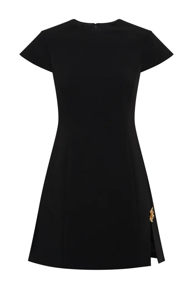 Dresses Women Meshki Remi Suiting Mini Dress With Floral Hardware 8211 Black