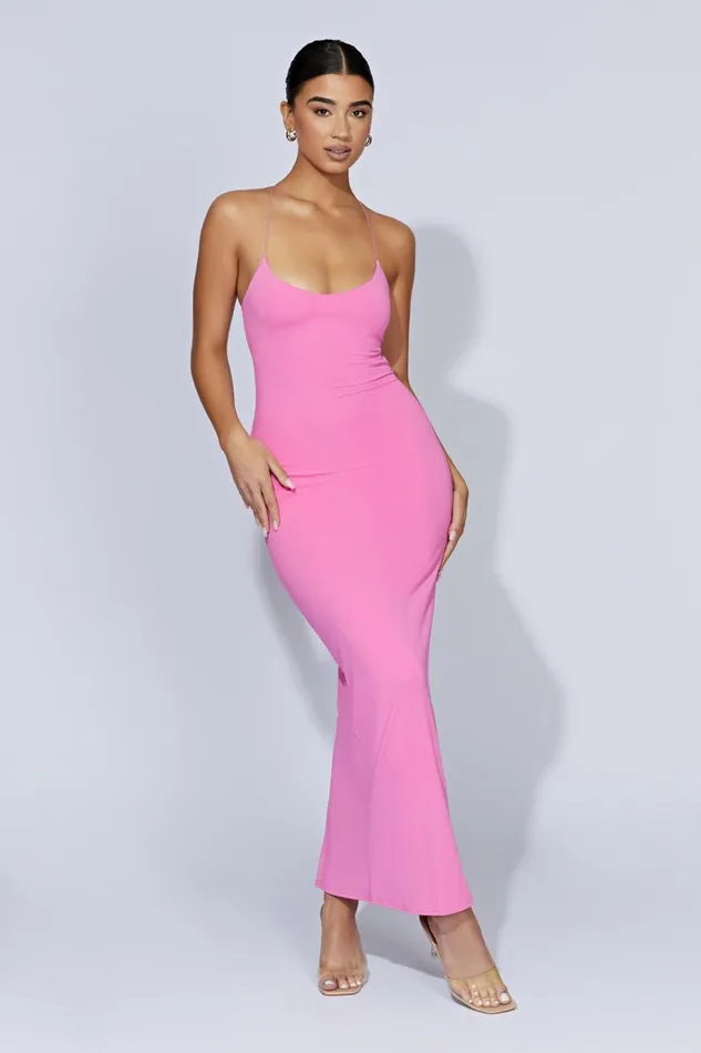 Dresses Women Meshki Sabine Backless Maxi Dress 8211 Bubblegum Pink
