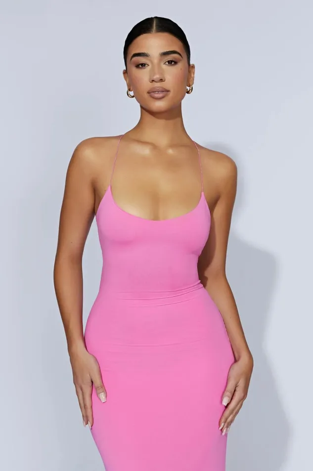 Dresses Women Meshki Sabine Backless Maxi Dress 8211 Bubblegum Pink