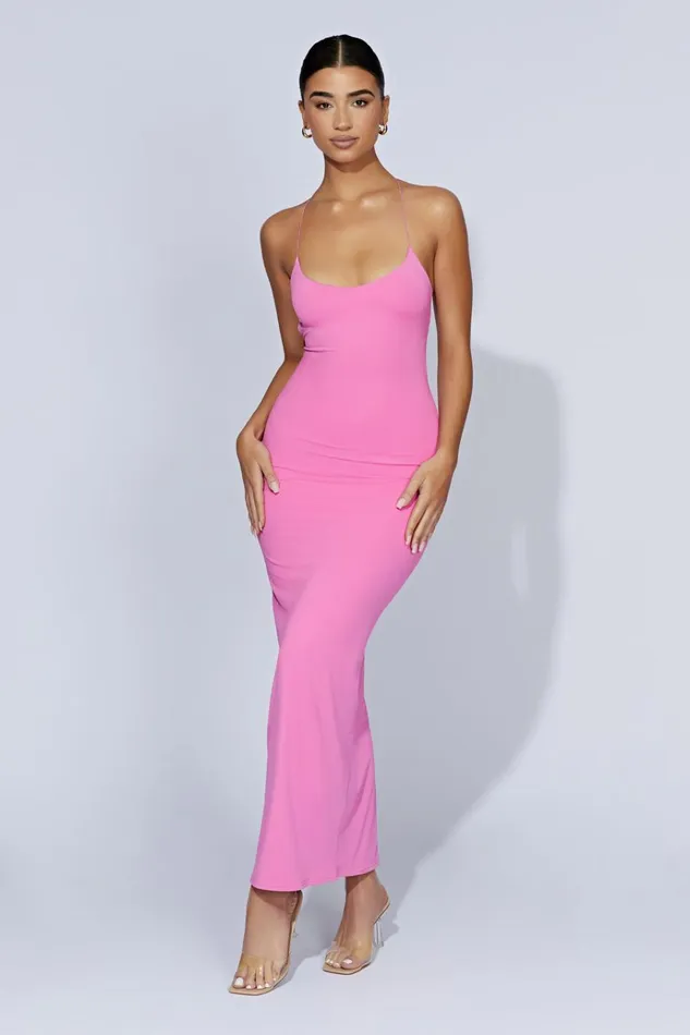Dresses Women Meshki Sabine Backless Maxi Dress 8211 Bubblegum Pink