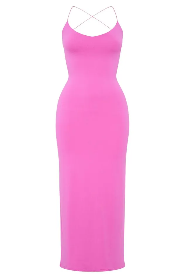 Dresses Women Meshki Sabine Backless Maxi Dress 8211 Bubblegum Pink