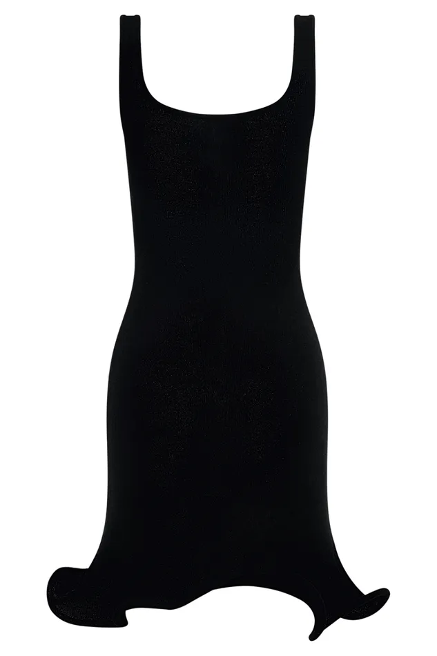Dresses Women Meshki Sandra Square Neck Knit Mini Dress 8211 Black