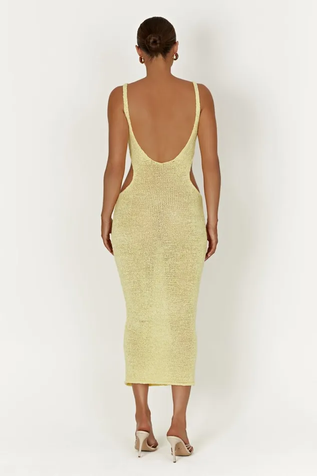 Dresses Women Meshki Shae Scoop Neck Knit Midi Dress 8211 Lemon Dresses Women Meshki Shae Scoop Neck Knit Midi Dress 8211 Lemon