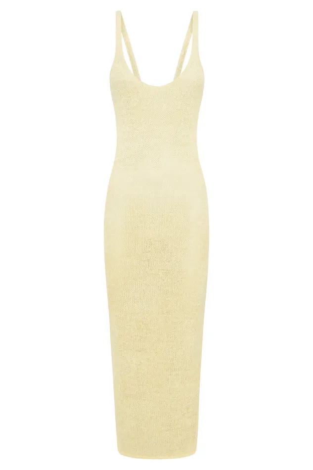 Dresses Women Meshki Shae Scoop Neck Knit Midi Dress 8211 Lemon Dresses Women Meshki Shae Scoop Neck Knit Midi Dress 8211 Lemon