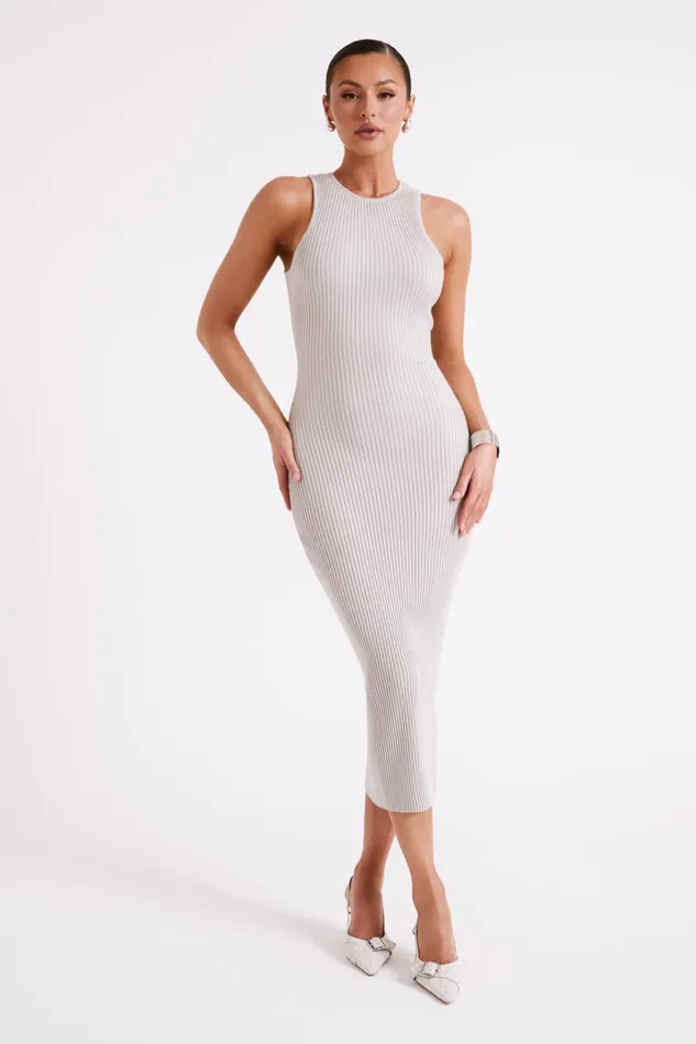 Dresses Women Meshki Sienna Knit Midi Dress 8211 Grey