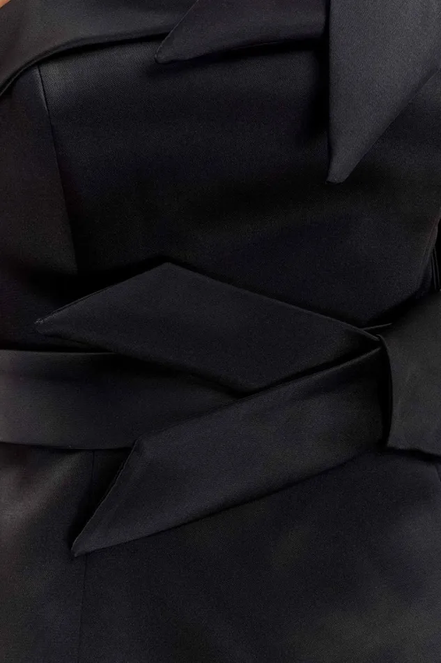 Dresses Women Meshki Tatiana Satin Strapless Bow Mini Dress 8211 Black