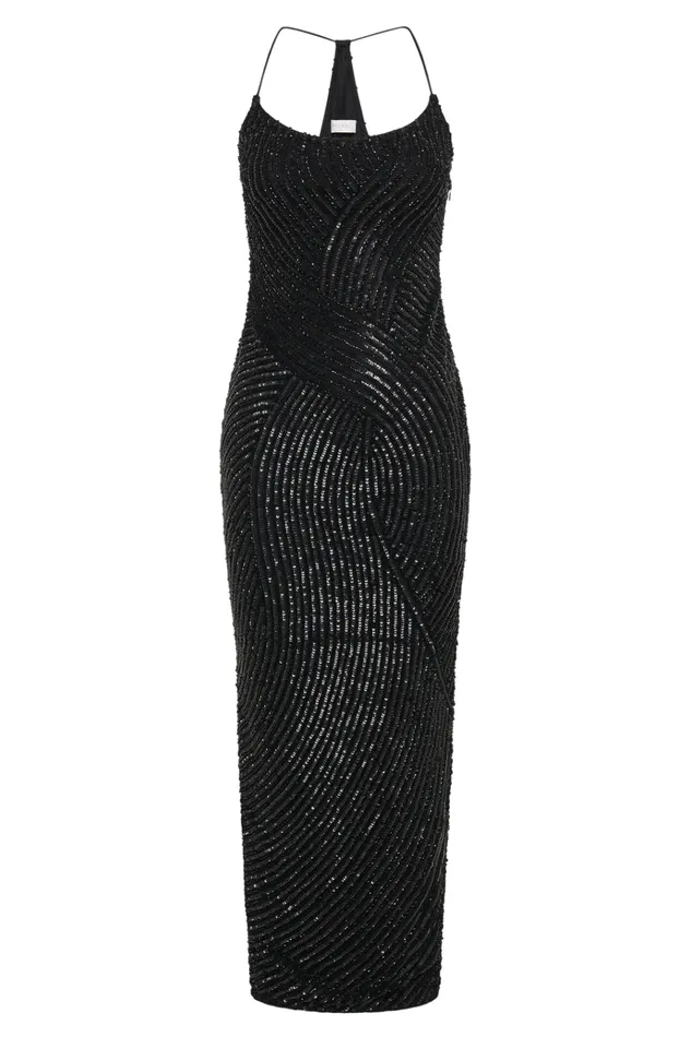 Dresses Women Meshki Tierra Sequin Maxi Dress 8211 Black