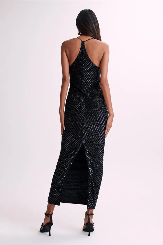 Dresses Women Meshki Tierra Sequin Maxi Dress 8211 Black