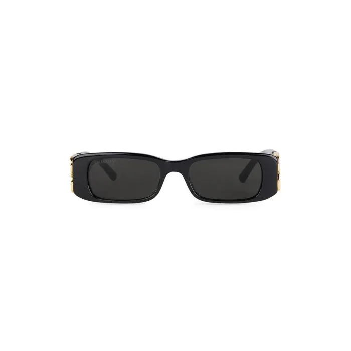 Dynasty Rectangle Sunglasses In Black WomenMen Balenciaga Sunglasses