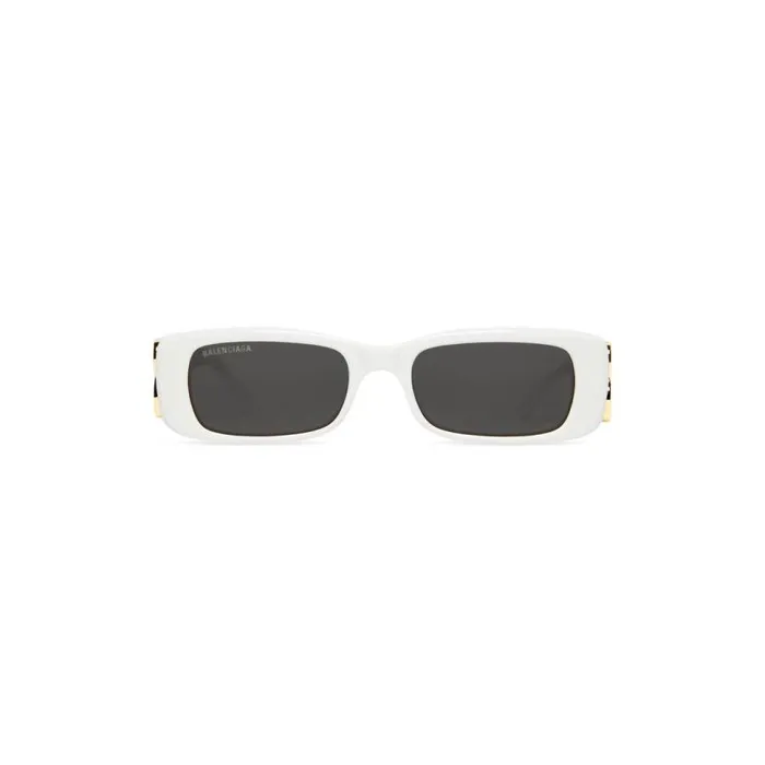 Dynasty Rectangle Sunglasses In White Women Balenciaga Sunglasses