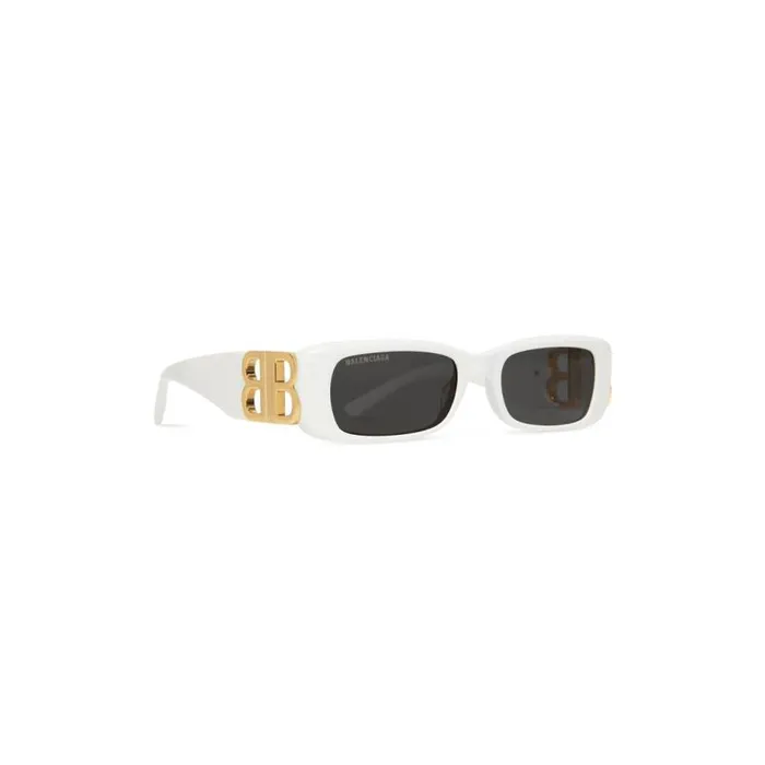 Dynasty Rectangle Sunglasses In White Women Balenciaga Sunglasses