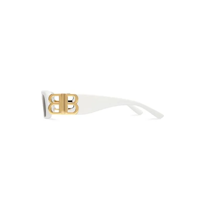 Dynasty Rectangle Sunglasses In White Women Balenciaga Sunglasses