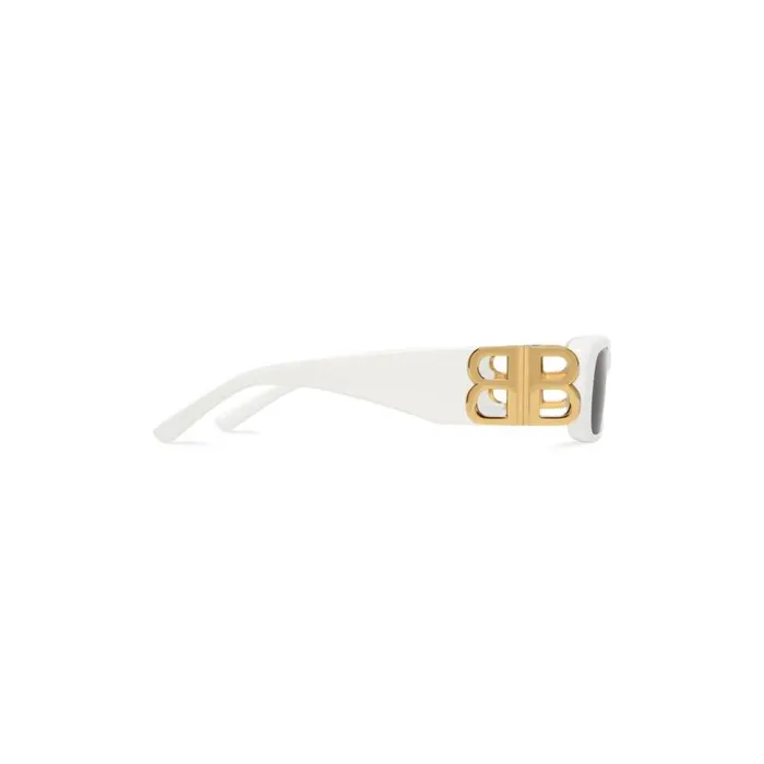 Dynasty Rectangle Sunglasses In White Women Balenciaga Sunglasses