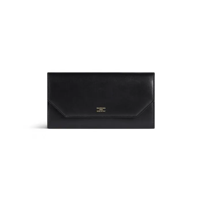 Envelope Long Wallet With Card Holder In Black Women Balenciaga Wallets