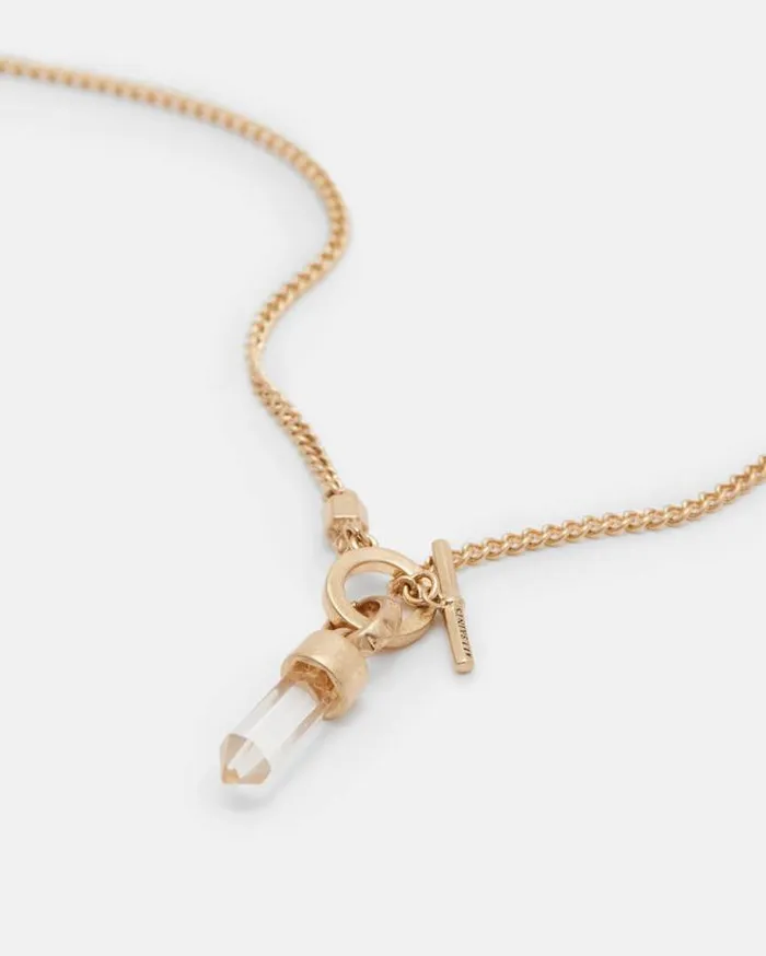 Eryka Long Gold Tone Pendant Necklace Warm Brasscrystal Women AllSaints Jewelry Eryka Long Gold Tone Pendant Necklace Warm Brasscrystal Women AllSaints Jewelry