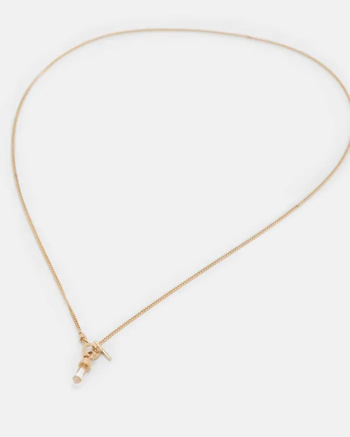 Eryka Long Gold Tone Pendant Necklace Warm Brasscrystal Women AllSaints Jewelry Eryka Long Gold Tone Pendant Necklace Warm Brasscrystal Women AllSaints Jewelry