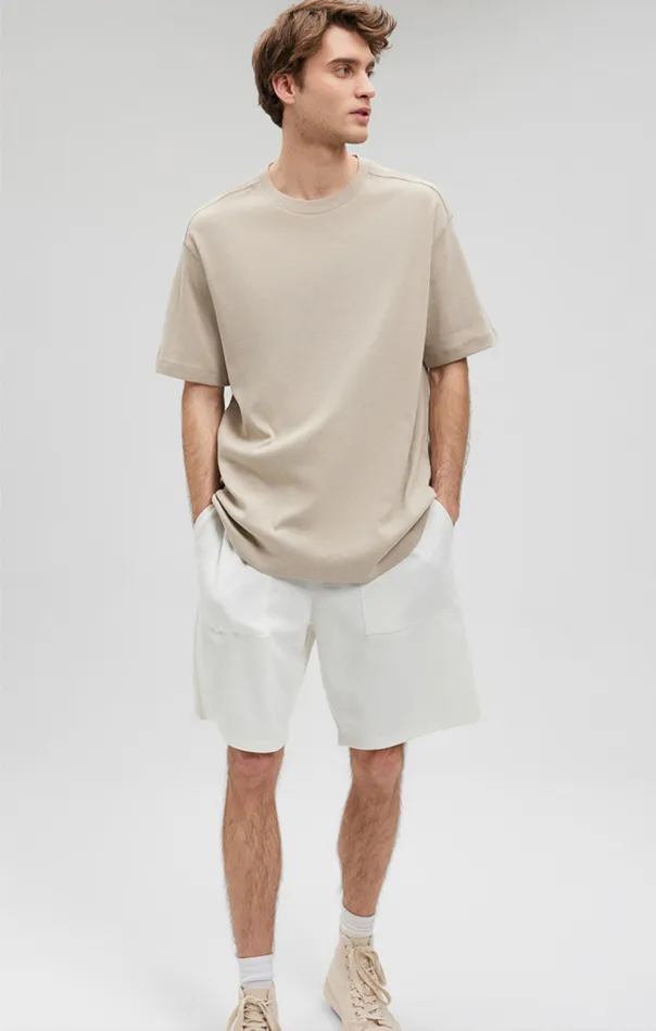 Essential Crew Neck TShirt In Pure Cashmere Men Mavi Jeans TShirts Essential Crew Neck TShirt In Pure Cashmere Men Mavi Jeans TShirts