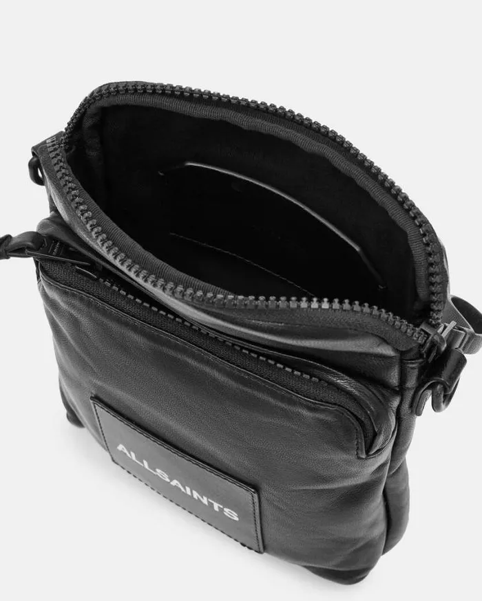 Falcon Crossbody Pouch Bag Black Men AllSaints Bags and Wallets