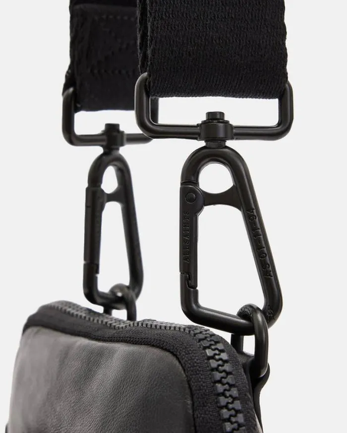 Falcon Crossbody Pouch Bag Black Men AllSaints Bags and Wallets