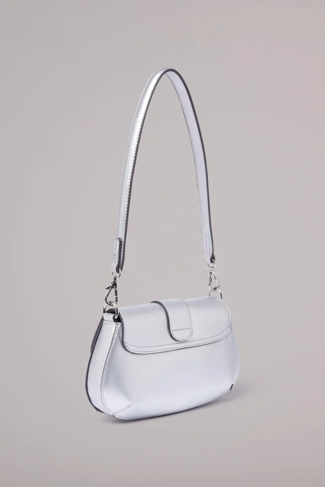 Fiorucci Bags Angels Plaque Shoulder Bag Silver Silver 8211 WomenMen