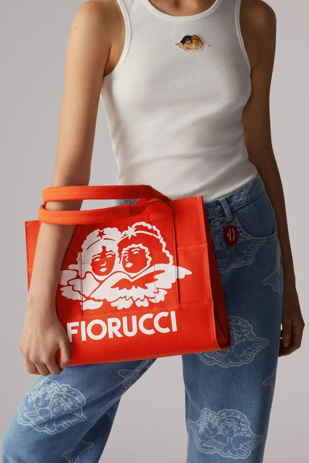 Fiorucci Bags Angels Tote Bag Orange Orange 8211 WomenMen