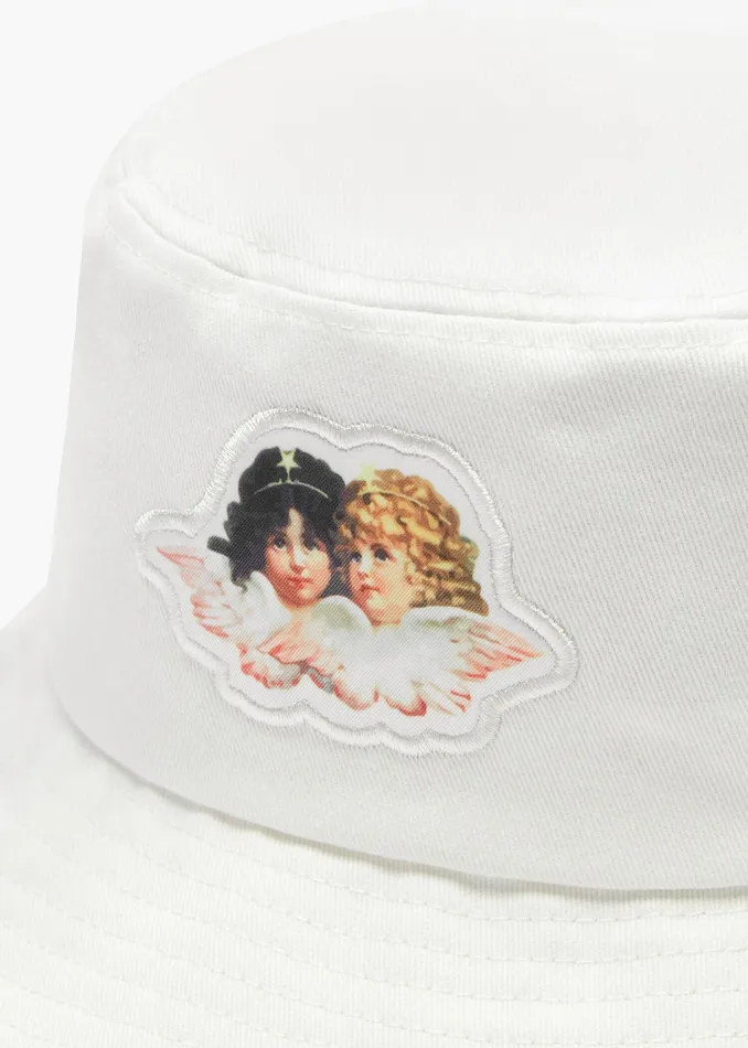 Fiorucci Hats Icon Angels Bucket Hat Cream Cream 8211 WomenMen