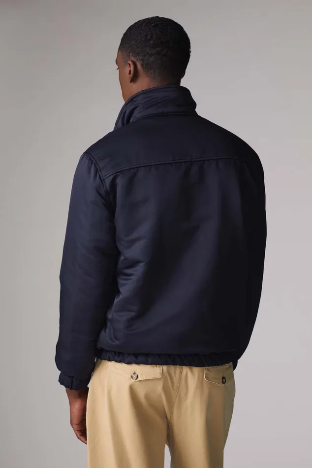 Fiorucci Jackets and Coats Embroidered Logo Jacket Navy Navy 8211 Men
