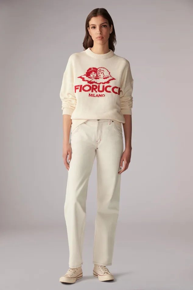 Fiorucci Jeans and Denim Carpenter Jeans Cream Cream 8211 Women
