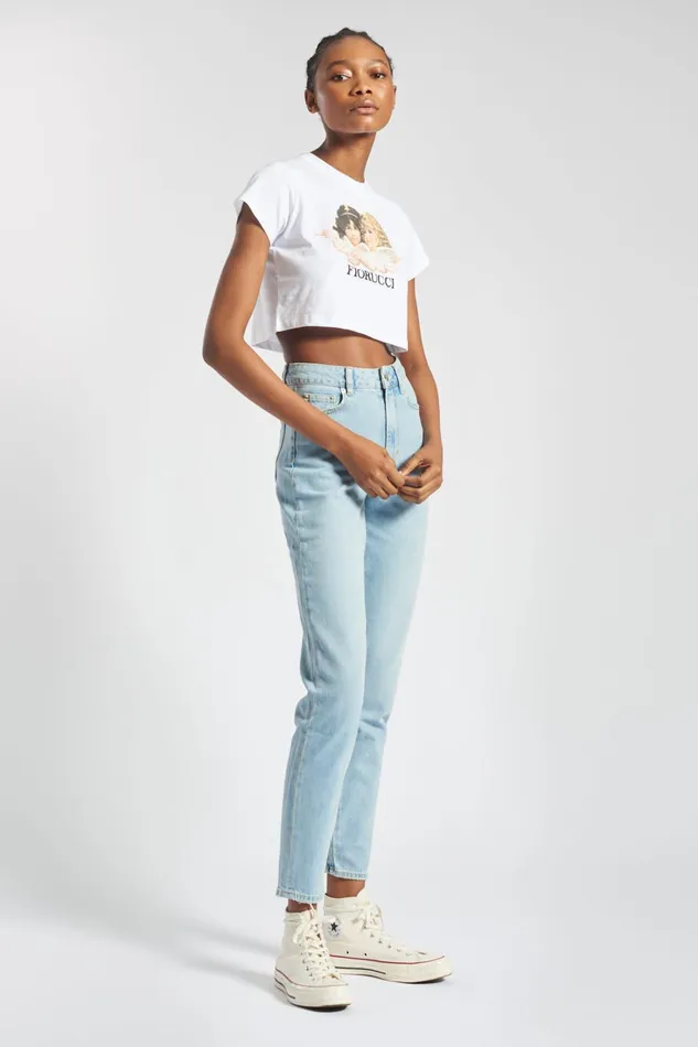 Fiorucci Jeans and Denim Tara Tapered Jeans Blue Blue 8211 Women