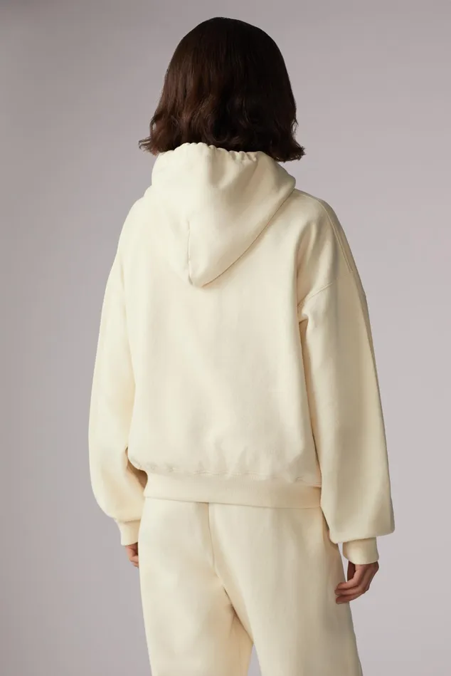Fiorucci Sweatshirts and Hoodies Angels Jeans Logo Hoodie Cream Cream 8211 Women