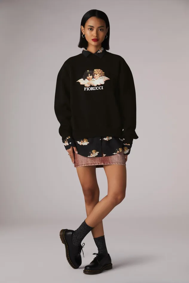 Fiorucci Sweatshirts and Hoodies Angels Sweatshirt Black Black 8211 Women