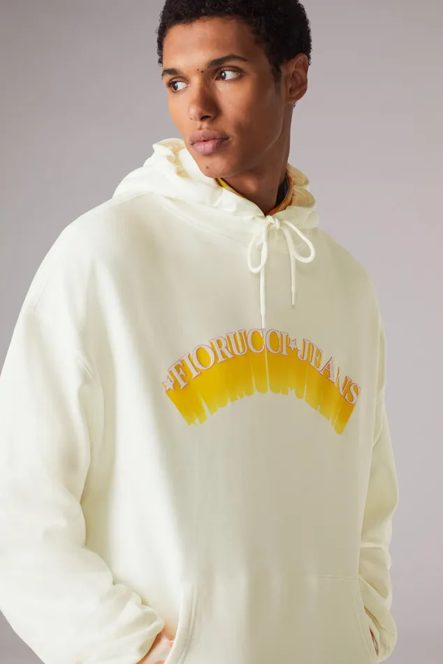 Fiorucci Sweatshirts and Hoodies Jeans Logo Hoodie Off White Off White 8211 Men