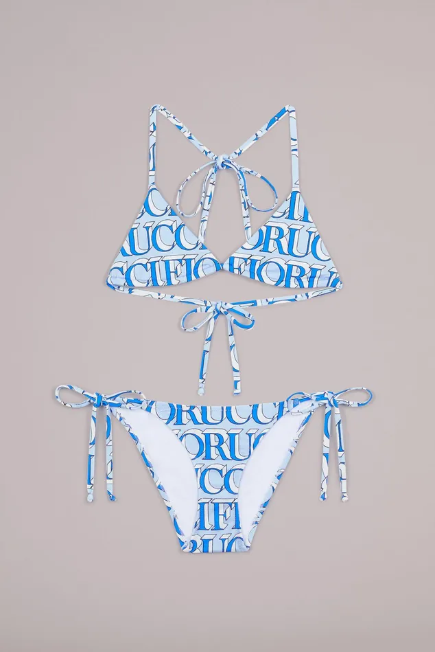Fiorucci Swimwear Monogram Logo Bikini Blue Blue 8211 Women