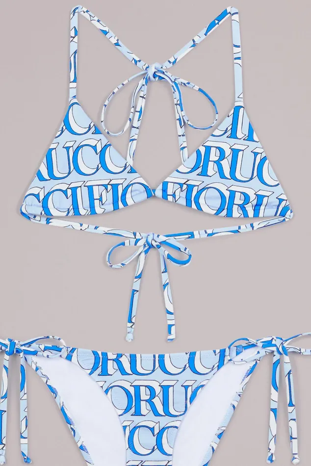 Fiorucci Swimwear Monogram Logo Bikini Blue Blue 8211 Women