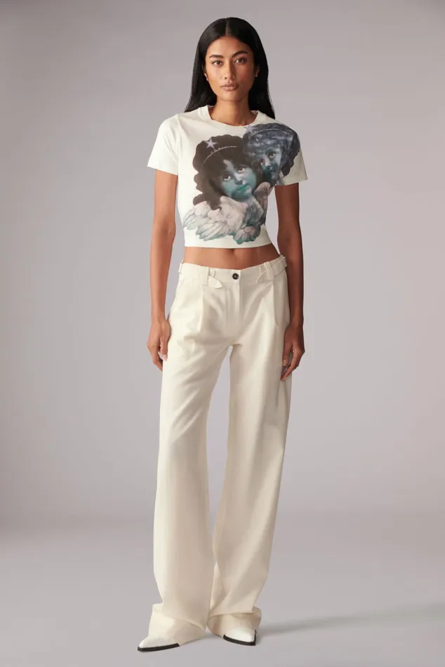 Fiorucci TShirts and Tops Enlarged Angels Baby TShirt White White 8211 Women