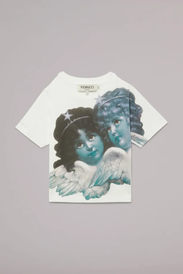 Fiorucci TShirts and Tops Enlarged Angels Baby TShirt White White 8211 Women