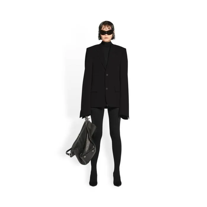 Fitted Jacket In Black Women Balenciaga Coats and Jackets