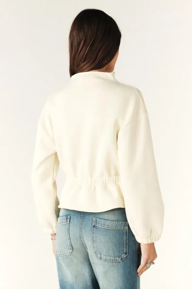 Fitted Sweatshirt Doll OffWhite Women Baandsh Sweaters and Cardigans