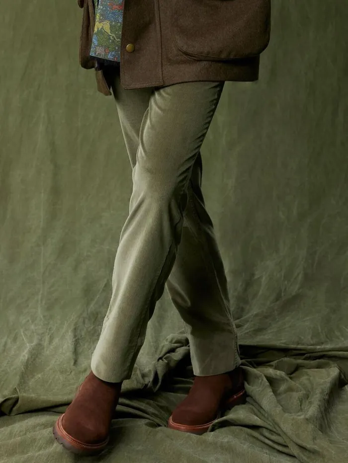 Five Pocket Corduroy Trouser Olive Men Paul Stuart Pants