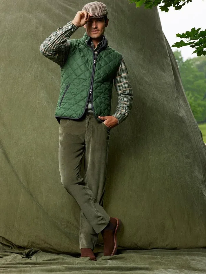 Five Pocket Corduroy Trouser Olive Men Paul Stuart Pants