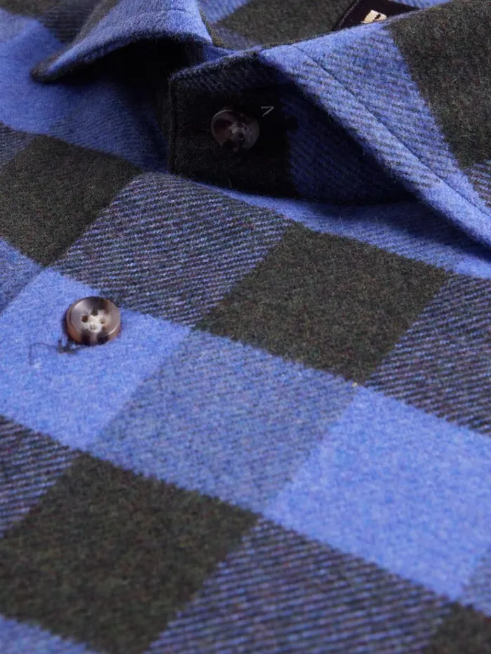 Flannel Buffalo Check Sport Shirt Purple Men Paul Stuart Sport Shirts