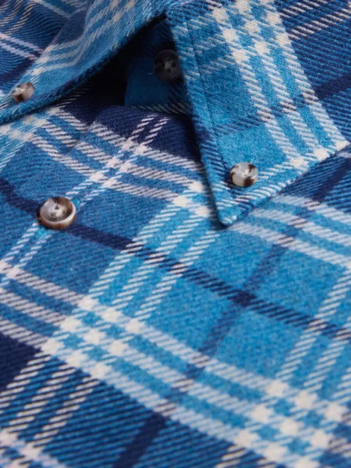 Flannel Plaid Sport Shirt Bluepurple Men Paul Stuart Sport Shirts