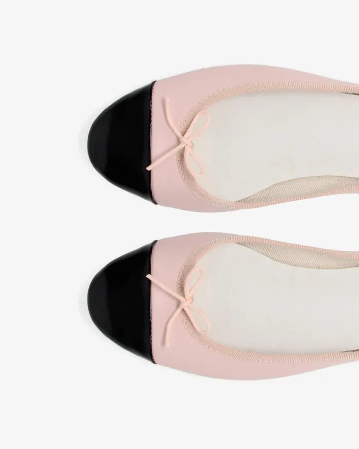 Flora BiMaterial Ballet Flats Black And Icon Pink Women Repetto Ballet Flats