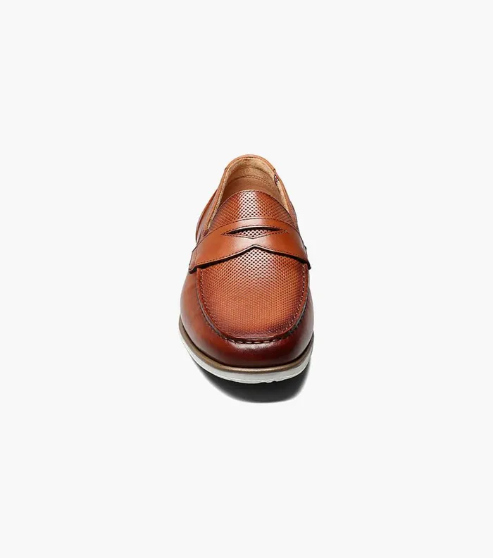 Florsheim Atlantic Moc Toe Penny Loafer Cognac Men Casual Shoes